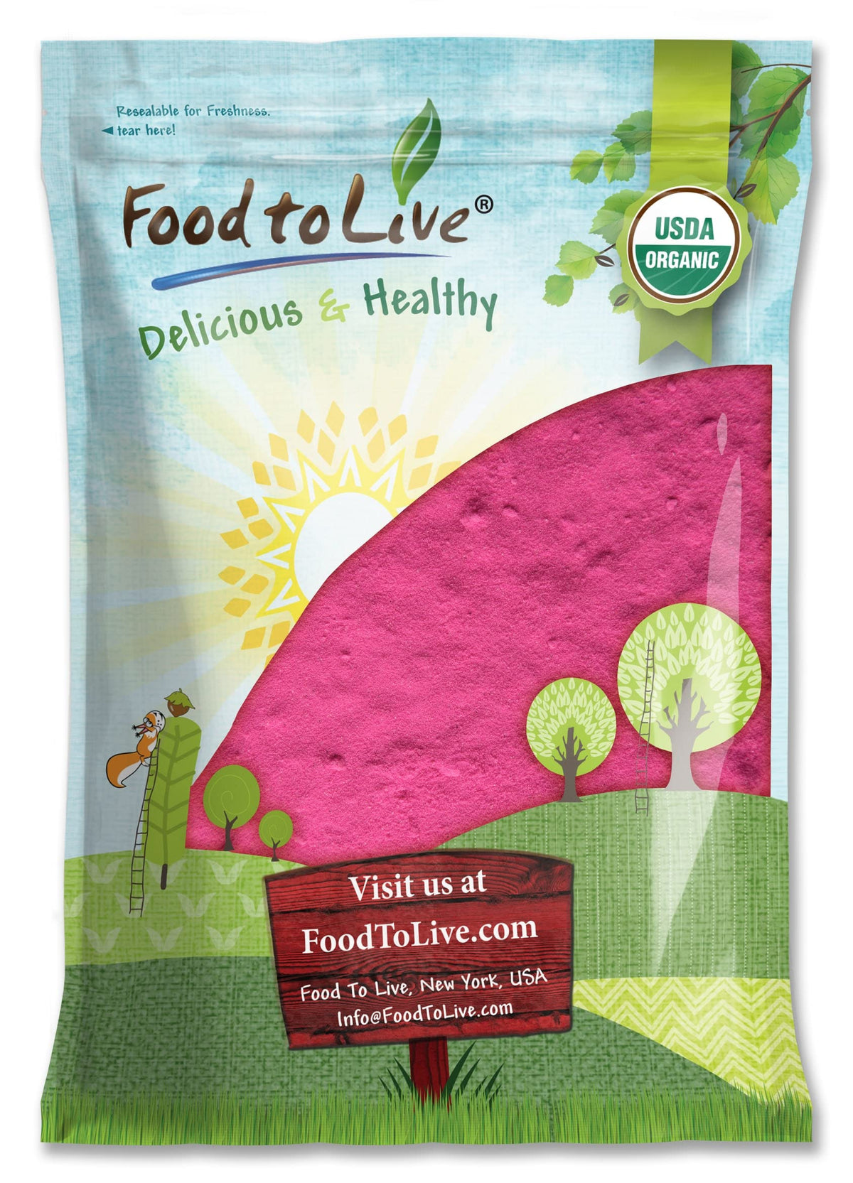 Food to Live Organic Dragon Fruit Powder, X Pounds