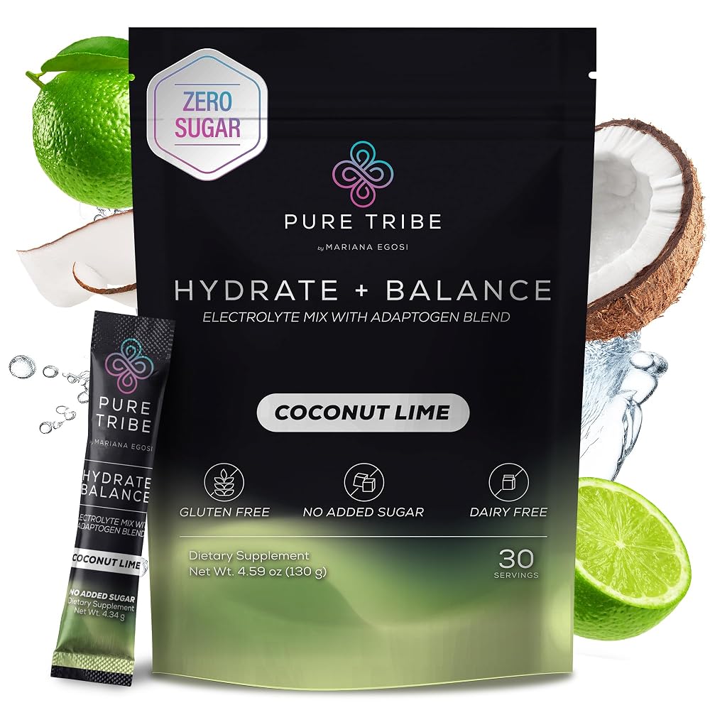 PURE TRIBE Instant Hydration Electrolytes Powder Packets