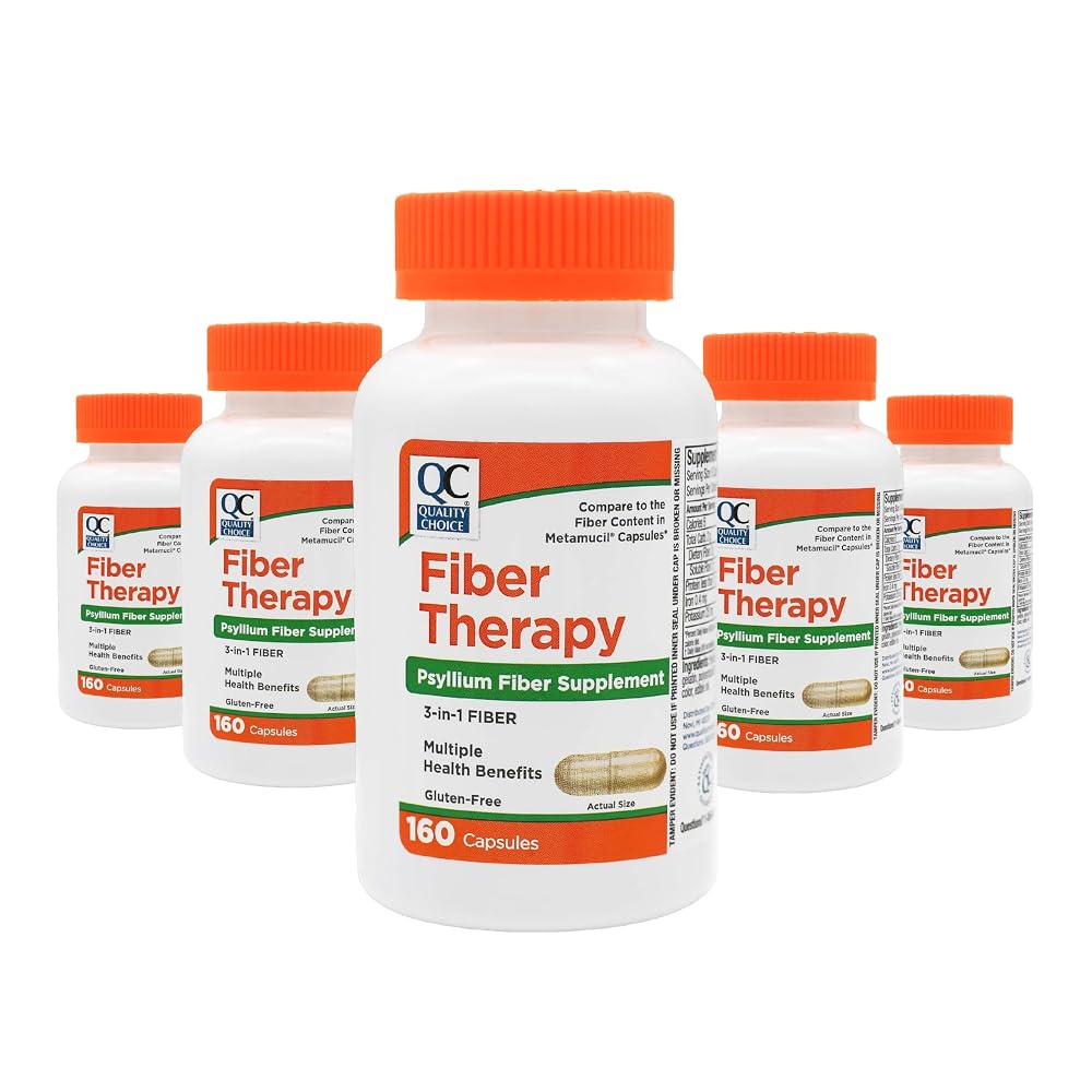 Quality Choice Fiber Capsule Laxative Supplement - 800 Capsules