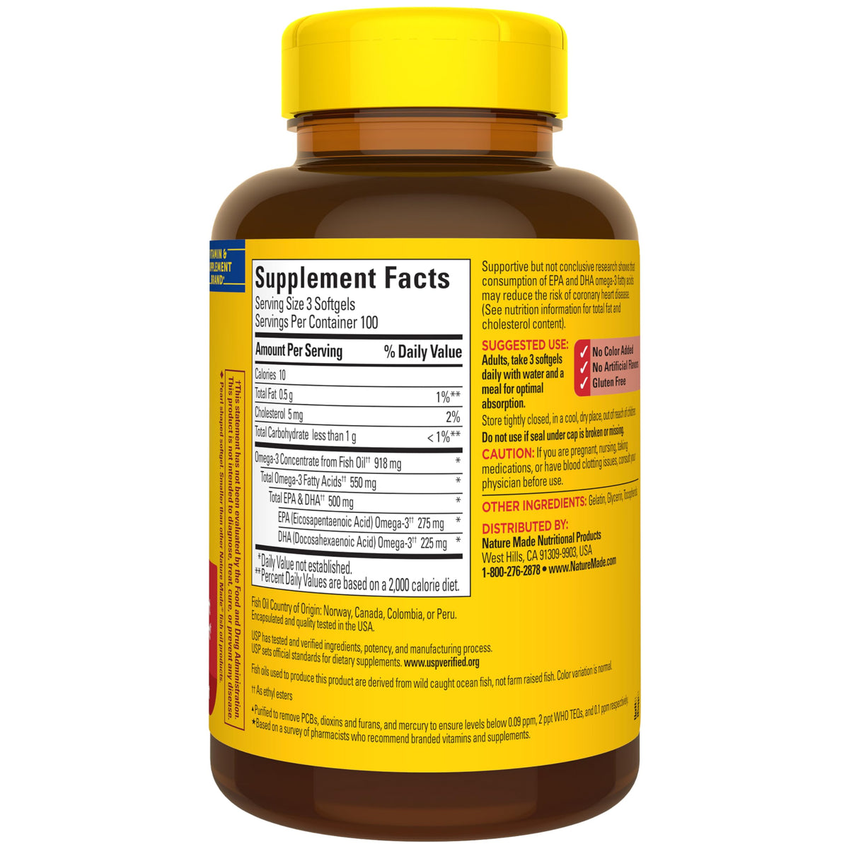 Nature Made Omega-3 Fish Oil 550mg - 300 Softgels - image 7