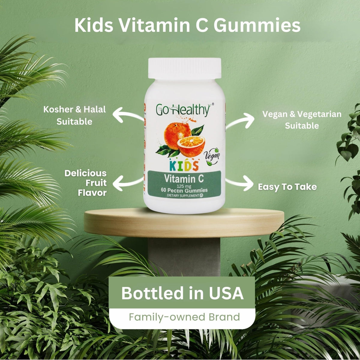 Go Healthy Vitamin C Gummies for Kids Immune Support - 60 Gummies - image 4