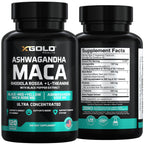 X Gold Ashwagandha, Maca Root, Rhodiola & L-Theanine - 120 Capsules - image 2