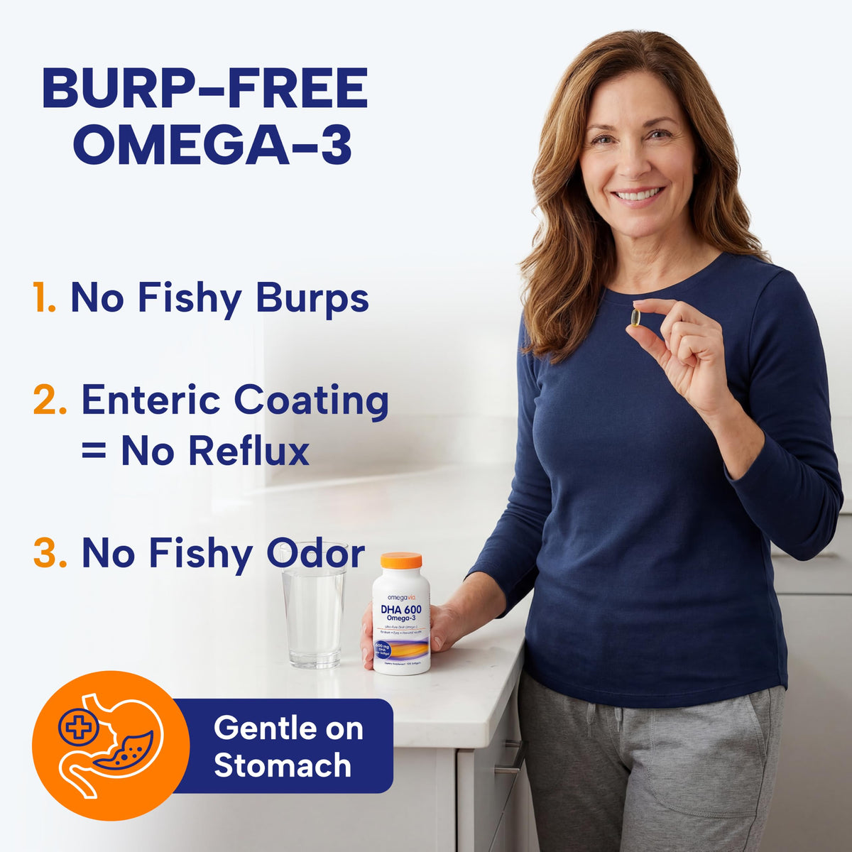 OmegaVia DHA 600 Ultra Pure Omega 3 Fish Oil - 120 Softgels - image 4