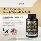 gflow vitamins Ginkgo Biloba Alpha GPC Cognitive Support - 90 Capsules - image 2