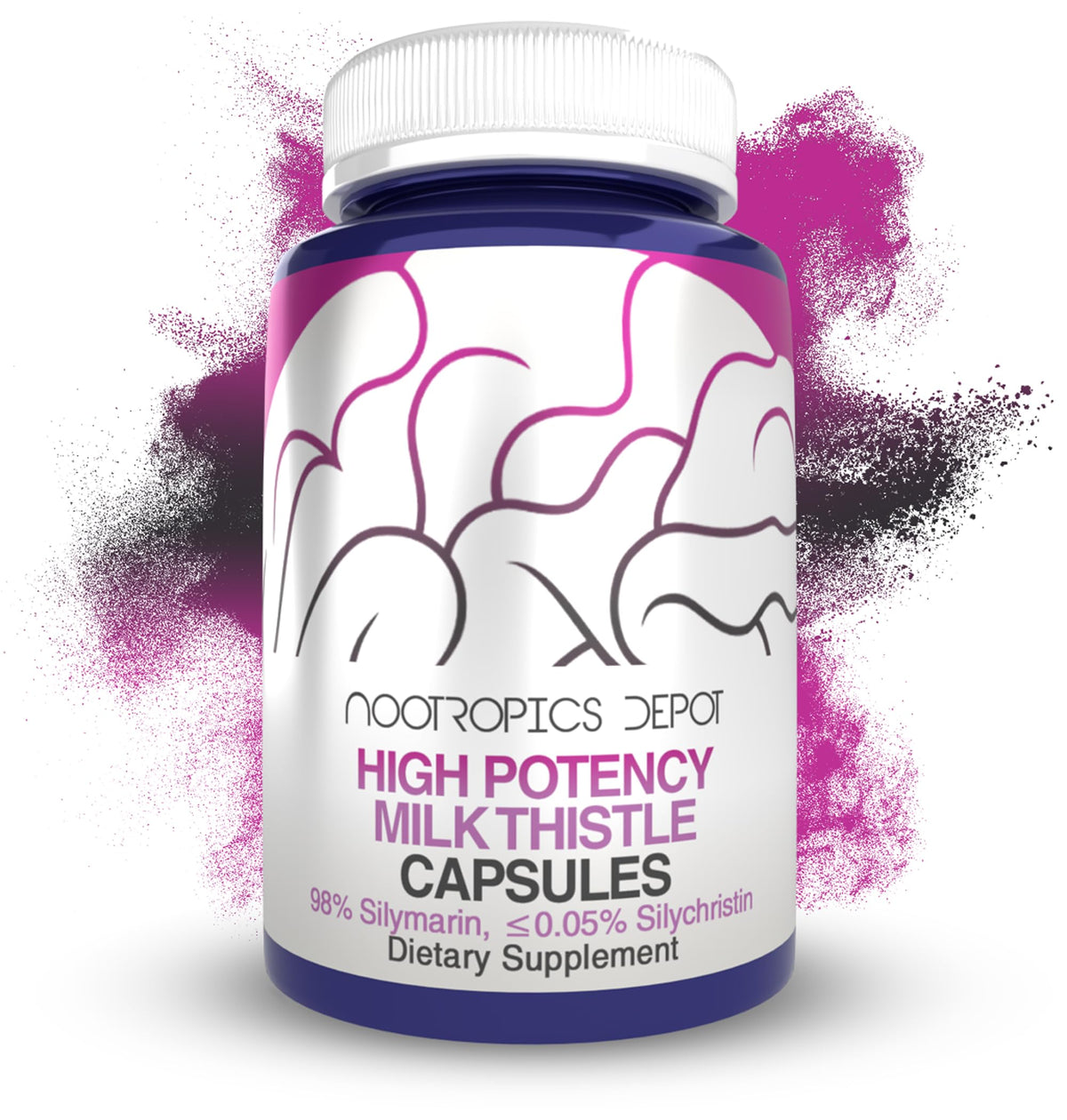 Nootropics Depot Milk Thistle Extract 200mg - 60 Capsules