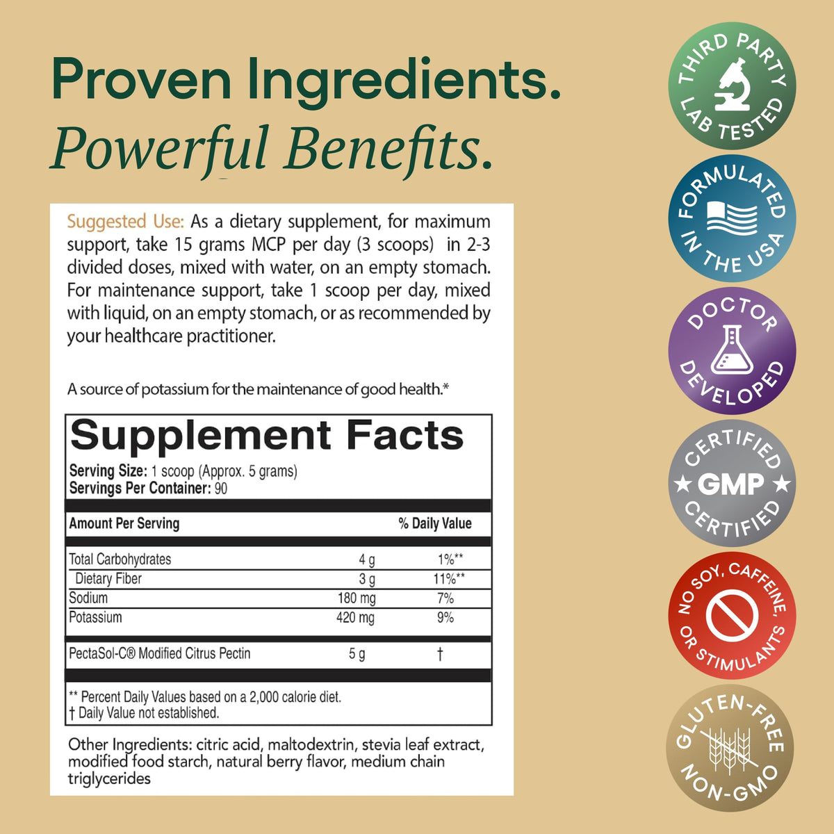 EcoNugenics PectaSol Modified Citrus Pectin Supplement