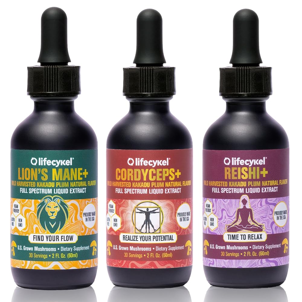 Life Cykel Professional Athletes Pack Mushroom Tincture - 6 Fl Oz