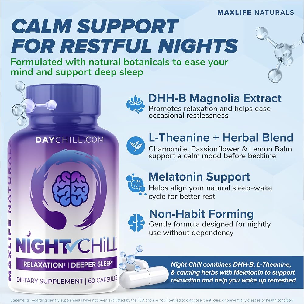 MaxLife Naturals Sleep Supplement with Melatonin - 60 Capsules - image 2