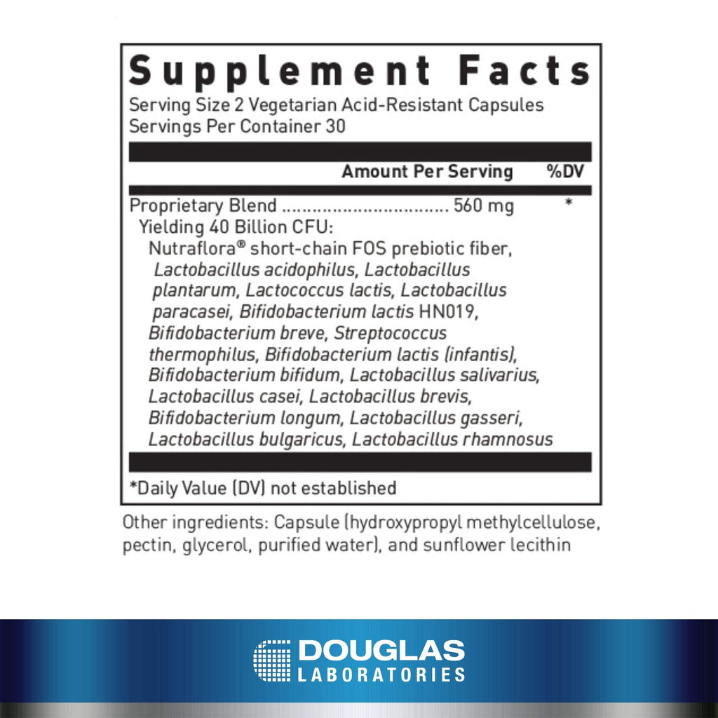 Douglas Laboratories Multi-Probiotic 40 Billion - 60 Vegetarian Capsules - image 2