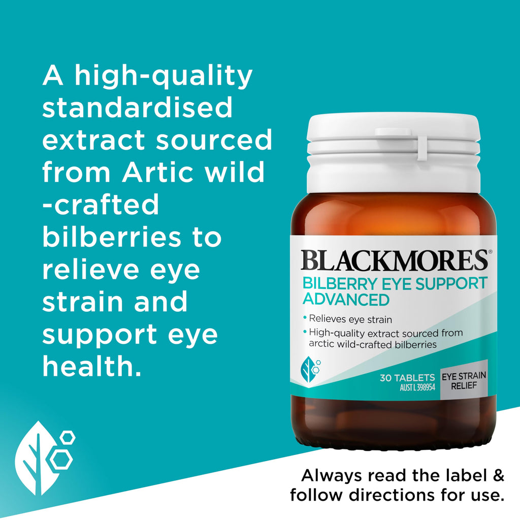 Blackmores Bilberry Eye Support Advanced - 30 Tablets - image 4