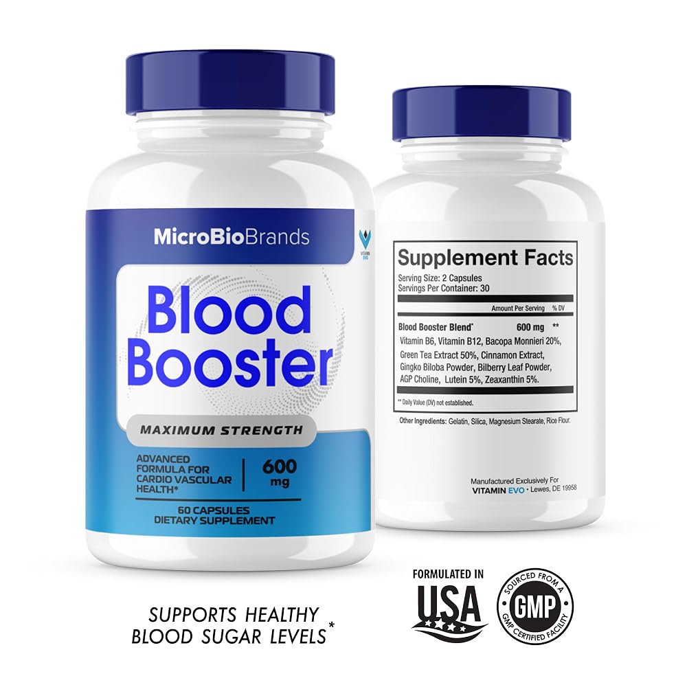 Vitamin Evo Microbio Blood Booster Natural Blood Flow Support - 120 Capsules - image 2