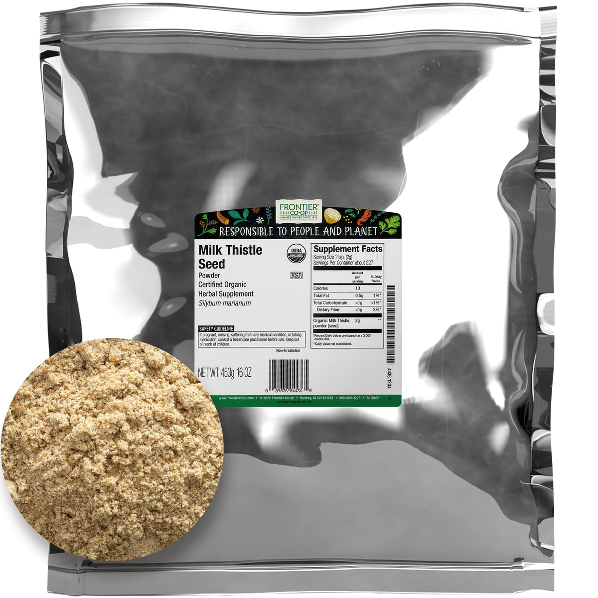 Frontier Co-op Organic Milk Thistle Seed Powder - 1 lb - image 2