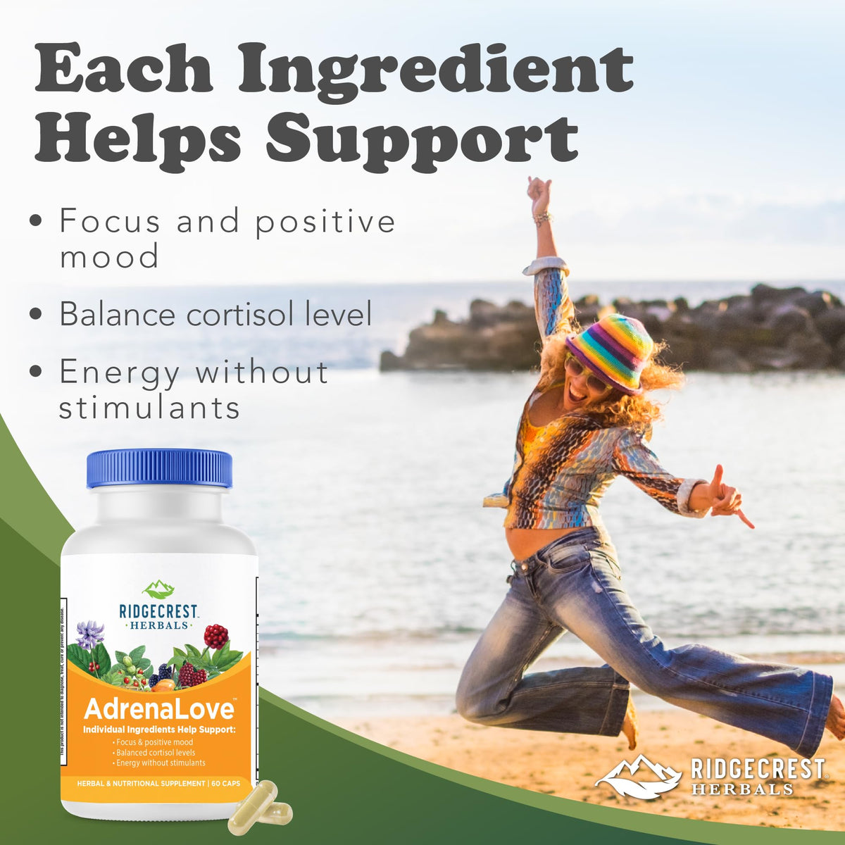 RidgeCrest Herbals AdrenaLove Adrenal Stress Support - 60 Capsules - image 2
