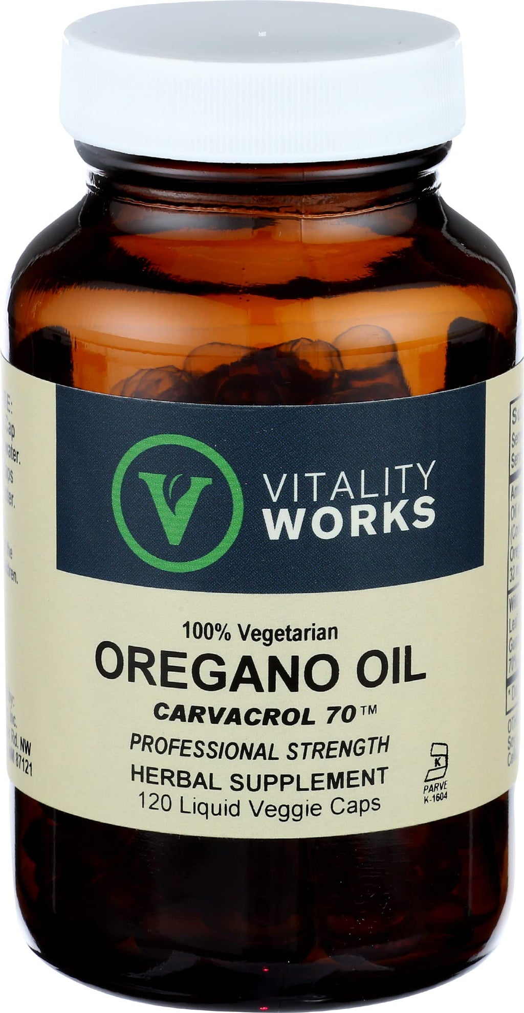 Vitality Works Oregano Oil Herbal Supplement - 120 Capsules