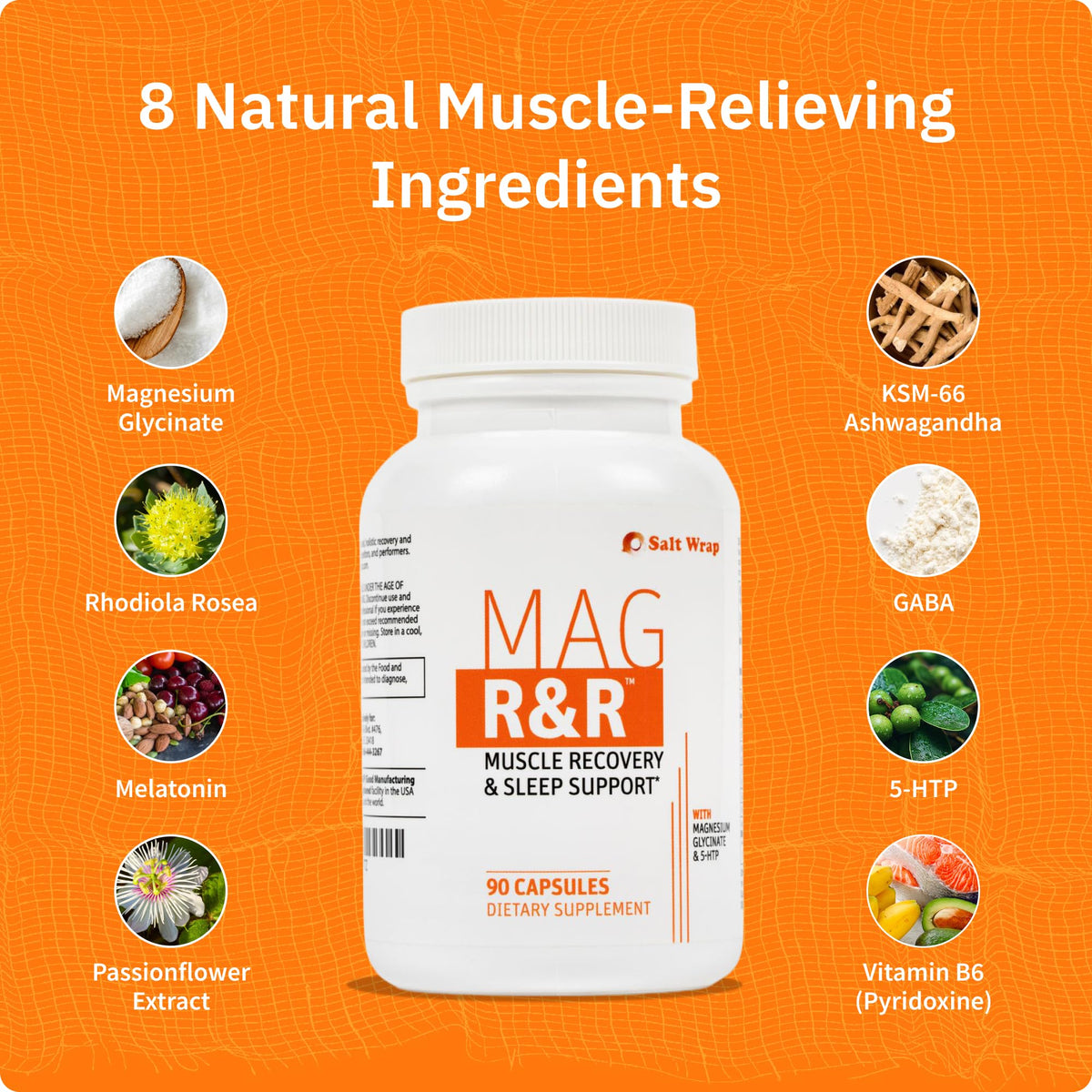 SaltWrap Mag R&R Nighttime Muscle Cramp Relief - 90 Capsules - image 4