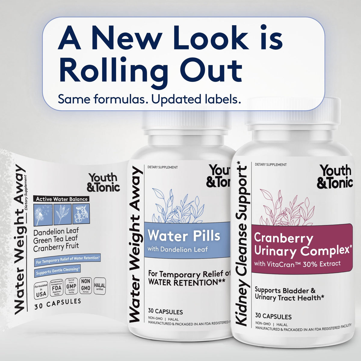 Youth & Tonic Water Retention Pills & Kidney Cleanse Detox - image 2