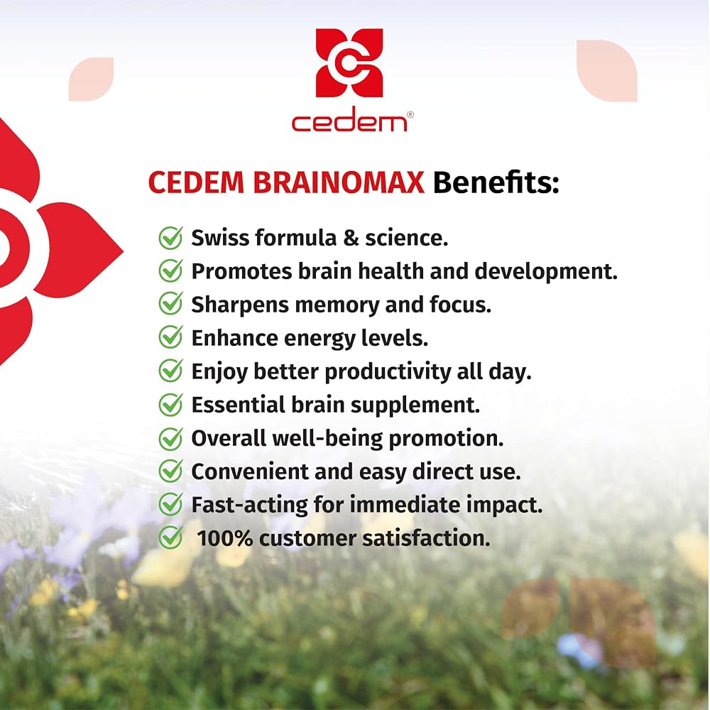 CEDEM BRAINOMAX Brain Booster Powder Sticks for Memory & Focus - 20 Sticks - image 6