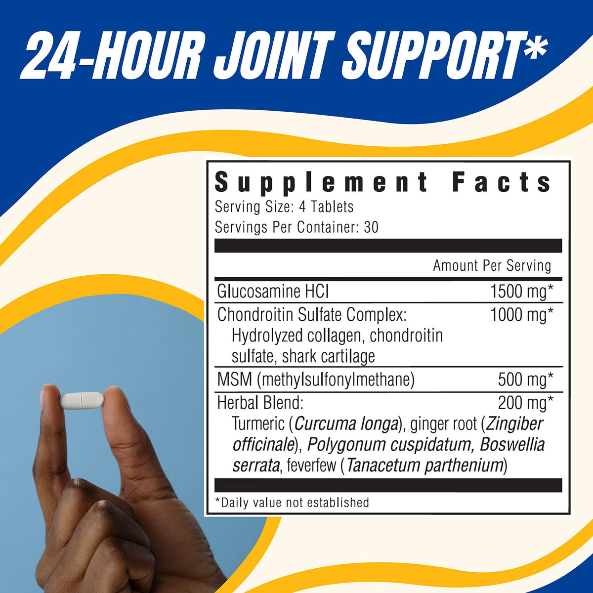 Glucoflex Glucosamine & Chondroitin Sulfate with MSM - 120 Caplets - image 2