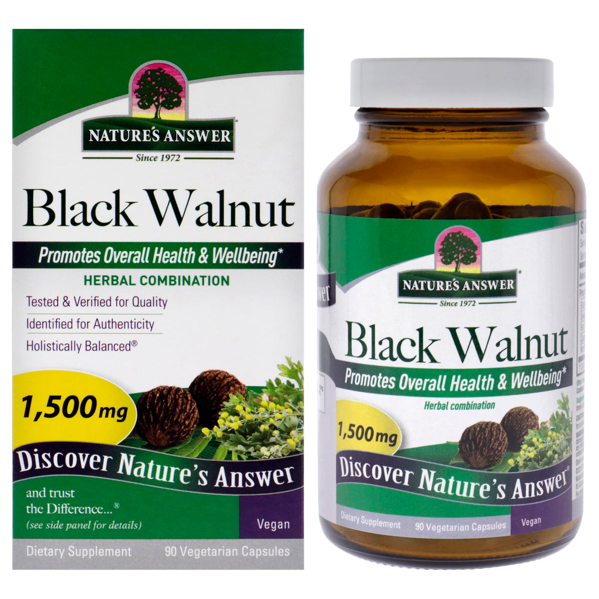 Nature's Answer Black Walnut Complex Vegetarian Capsules - 90 Count