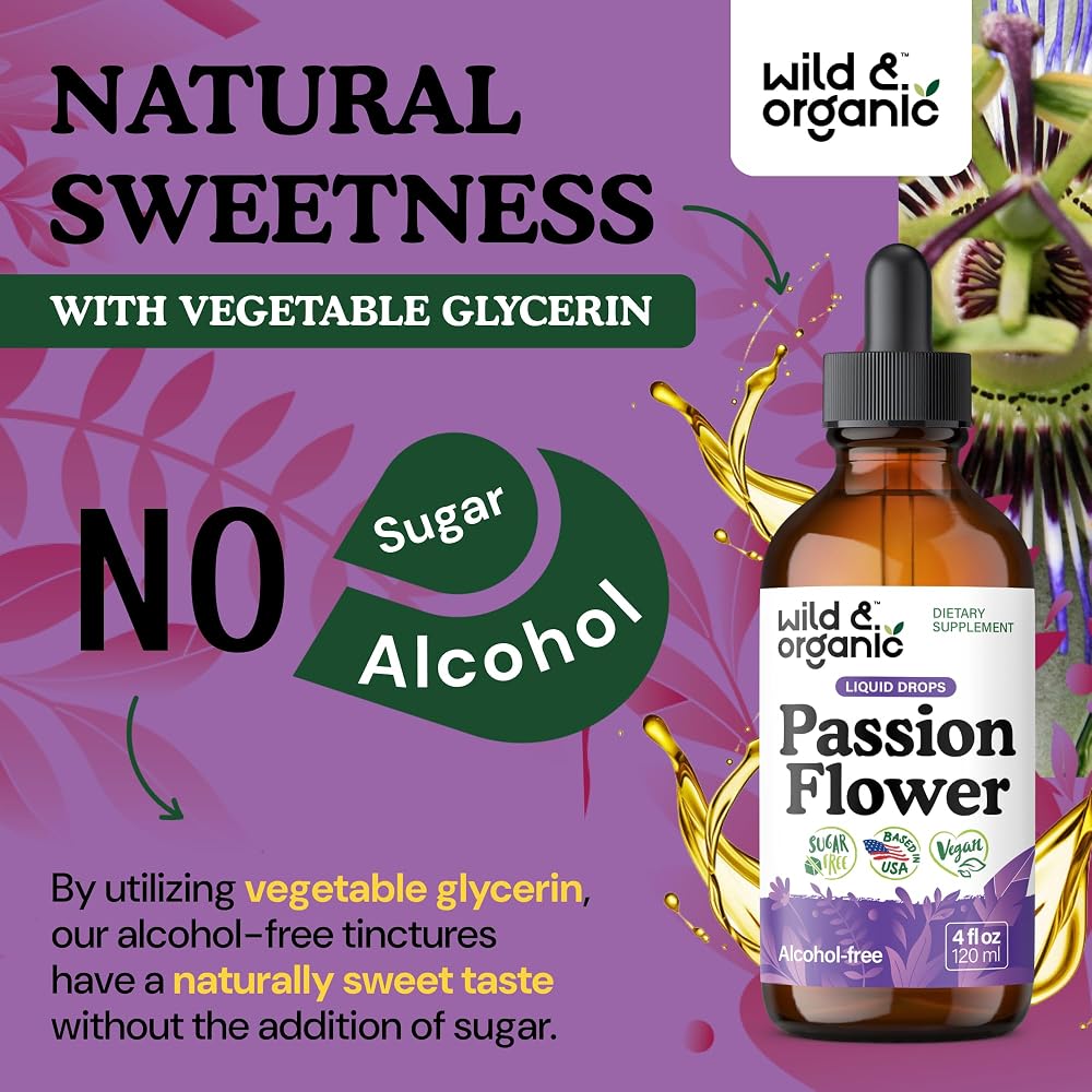 Wild & Organic Passion Flower Tincture for Relaxation - 4 fl oz - image 6