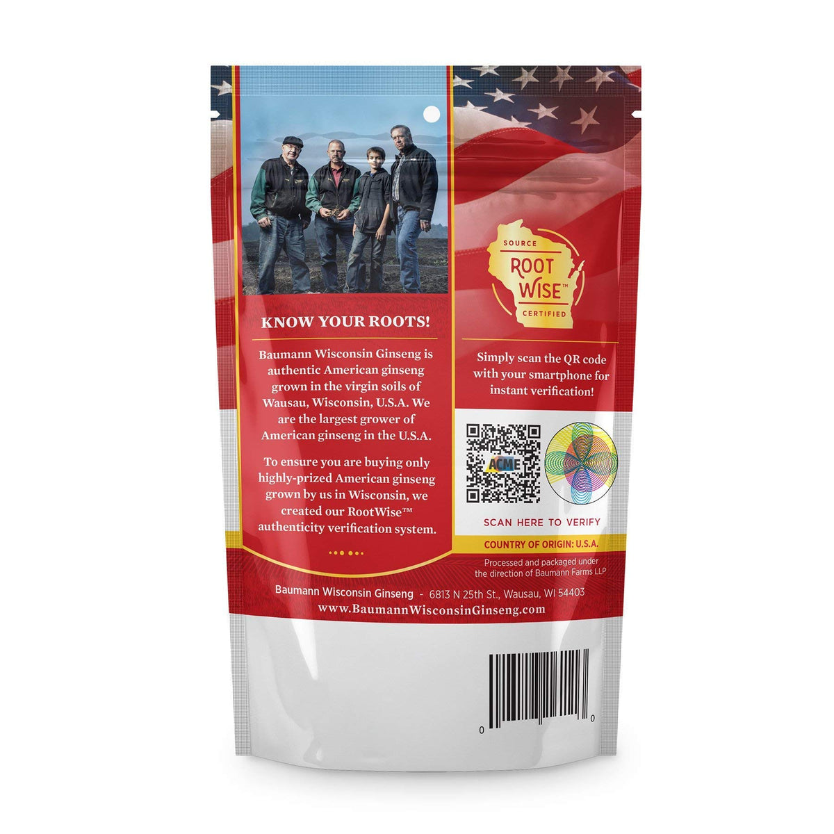 Baumann Wisconsin Ginseng Whole Roots Large Short - 4 oz. - image 2