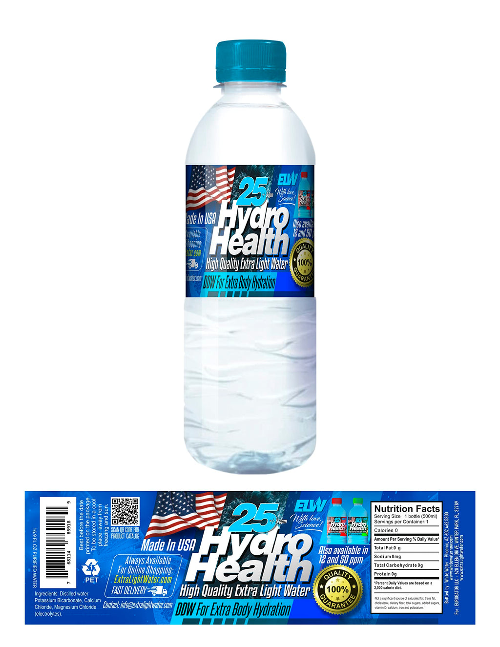 HYDRO HEALTH Deuterium Depleted Water 25 ppm - 24 Bottles - image 5