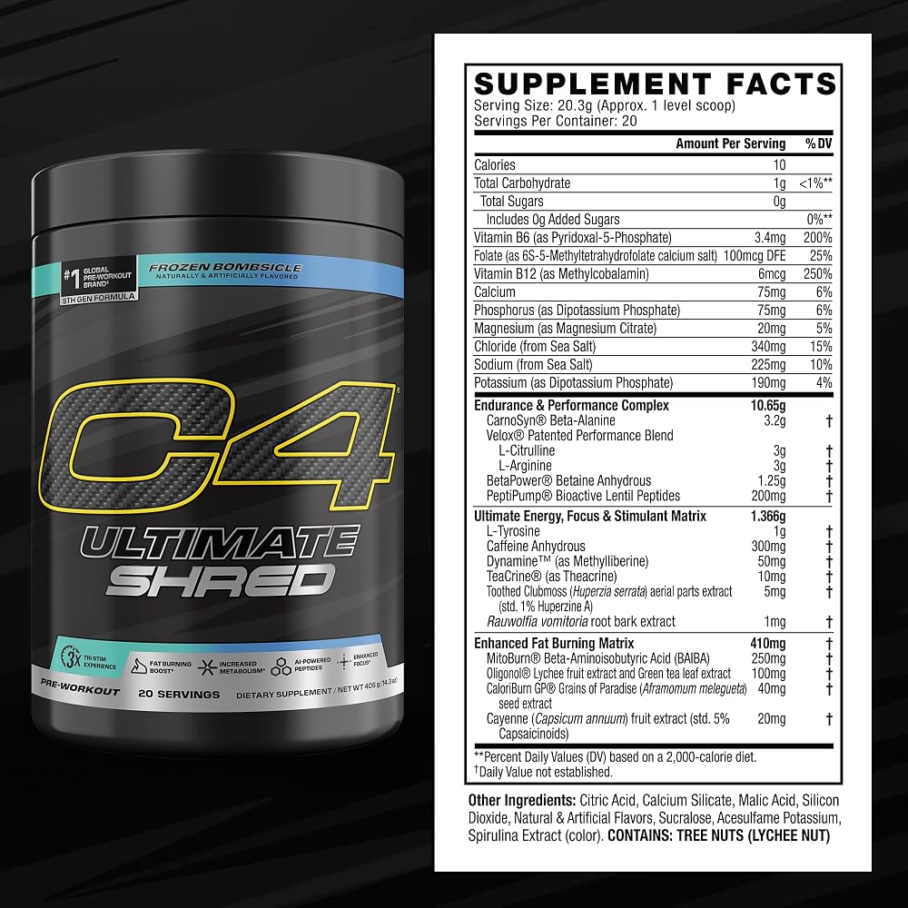 Cellucor C4 Ultimate Shred Pre Workout Powder
