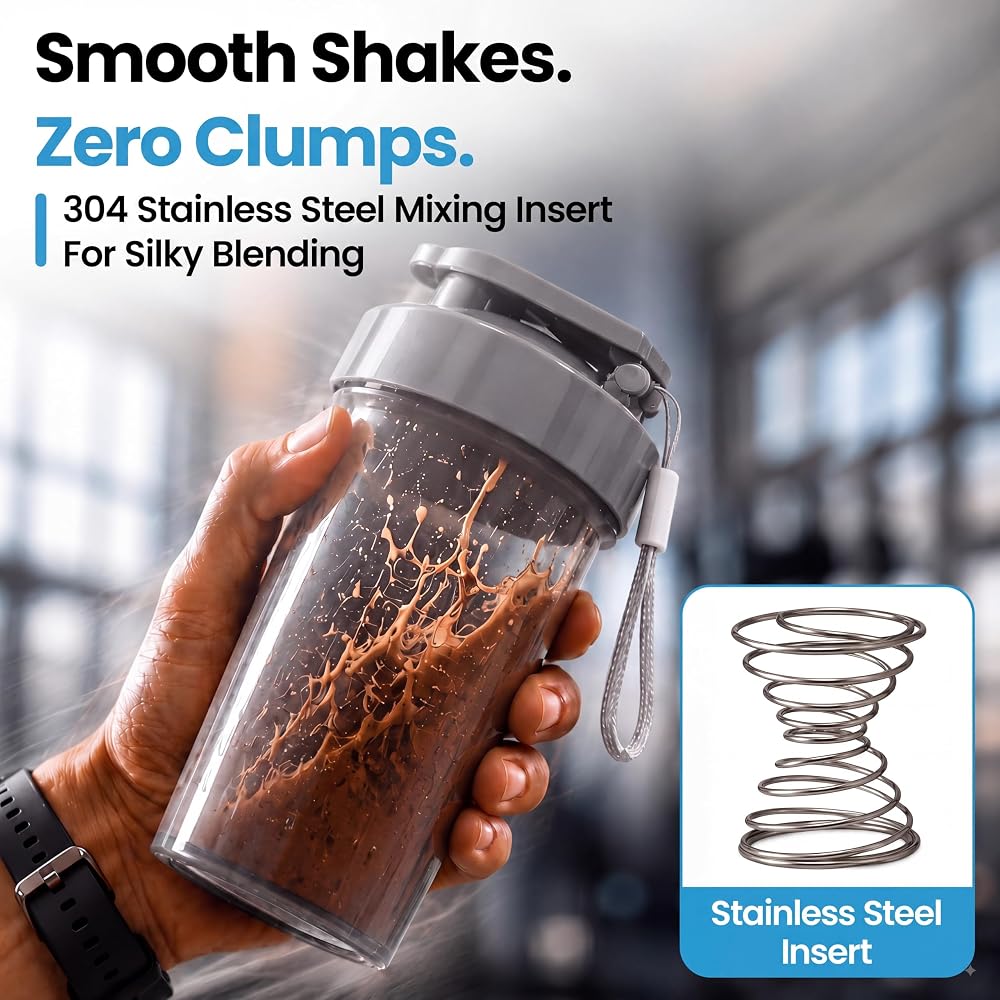 Tilcore Protein Shaker Bottle, 12 oz Shaker Cup