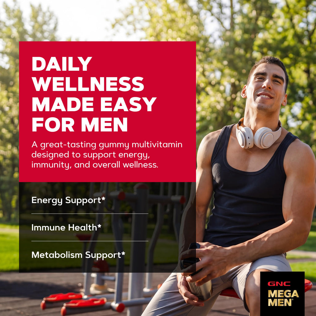 GNC Mega Men Multivitamin Gummy Mixed Berry - 120 Count - image 2