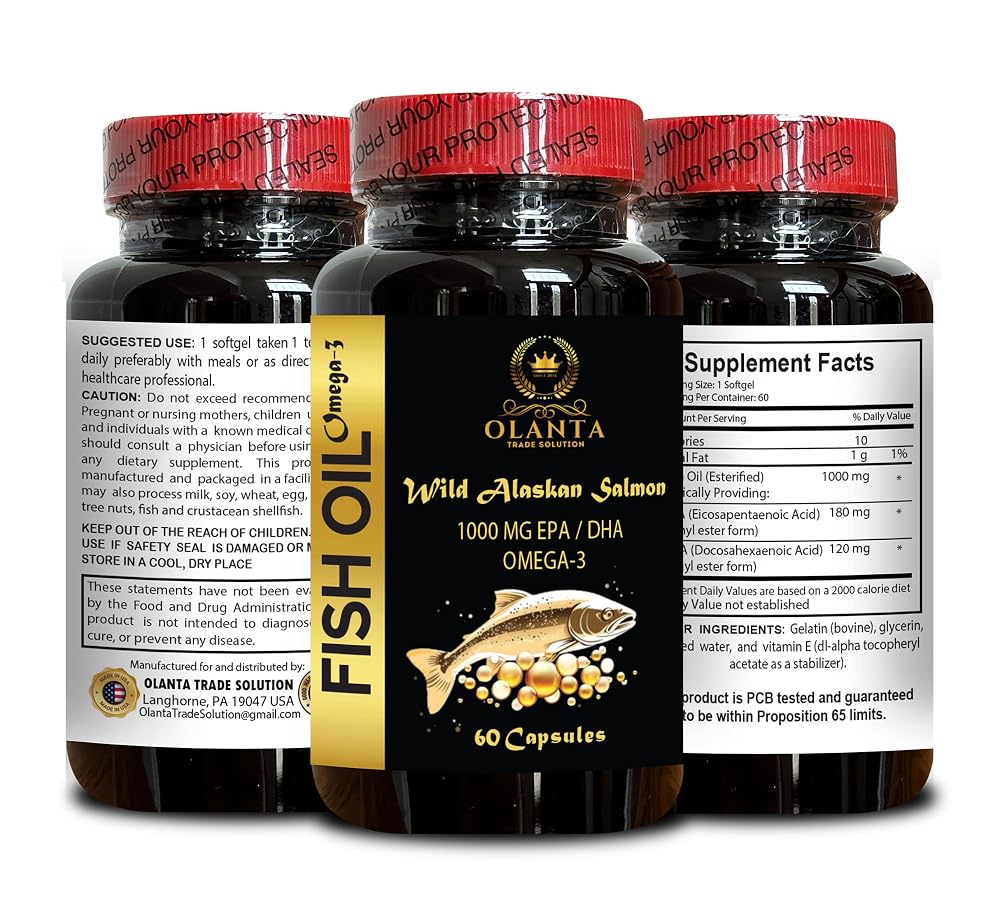 OLANTA Wild Alaskan Salmon Oil Omega-3 - 60 Softgels - image 5