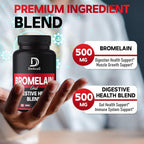 DEDICAD Bromelain 500mg Digestive Enzyme Supplement - 210 Capsules - image 2