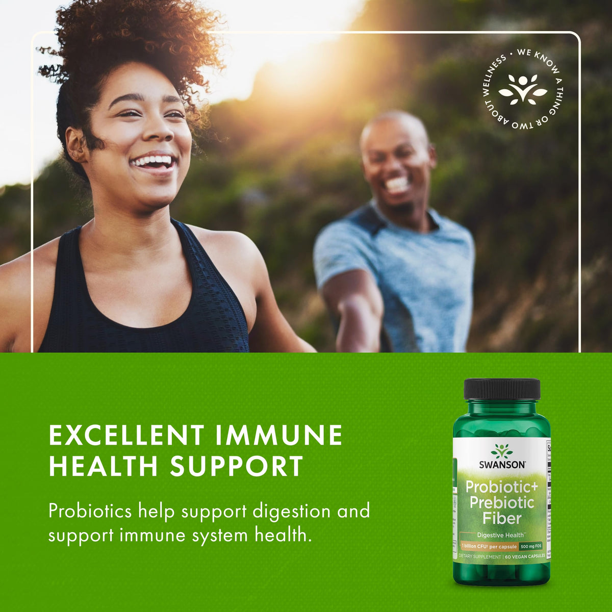 Swanson Prebiotic + Probiotic Fiber 500 Million CFU - 120 Vegetarian Capsules - image 6