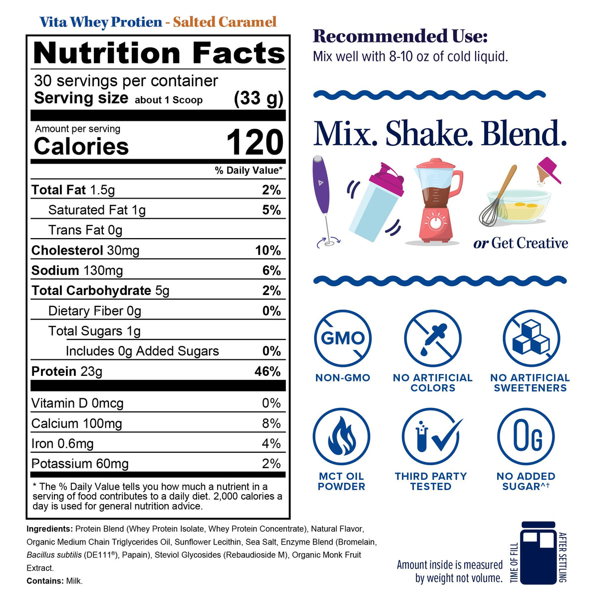 Vitauthority Whey Protein Powder for Women Salted Caramel - 30 Servings - image 6