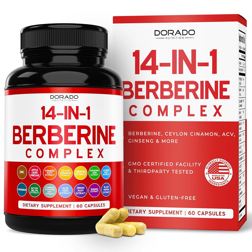 Dorado Nutrition Berberine 14 in 1 Supplement - 60 Capsules
