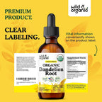 Wild & Organic Organic Dandelion Root Liquid Extract - Dandelion Root