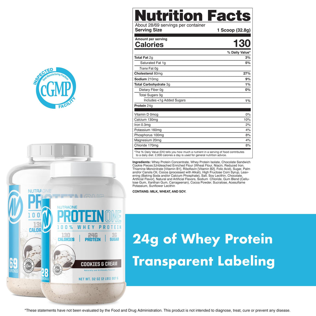 NutraOne ProteinOne Whey Protein Powder