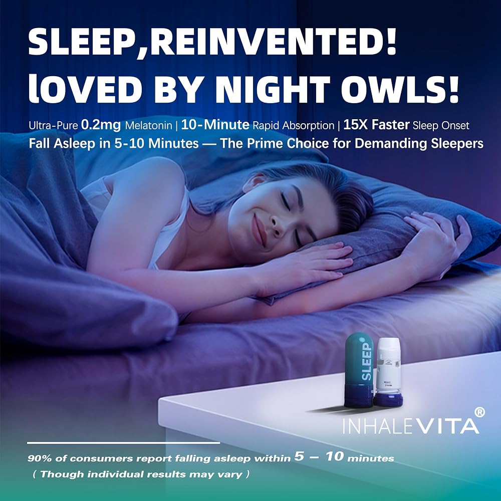 INHALEVITA Melatonin Inhaler Sleep Aid 0.2mg - 60-Day Supply - image 3