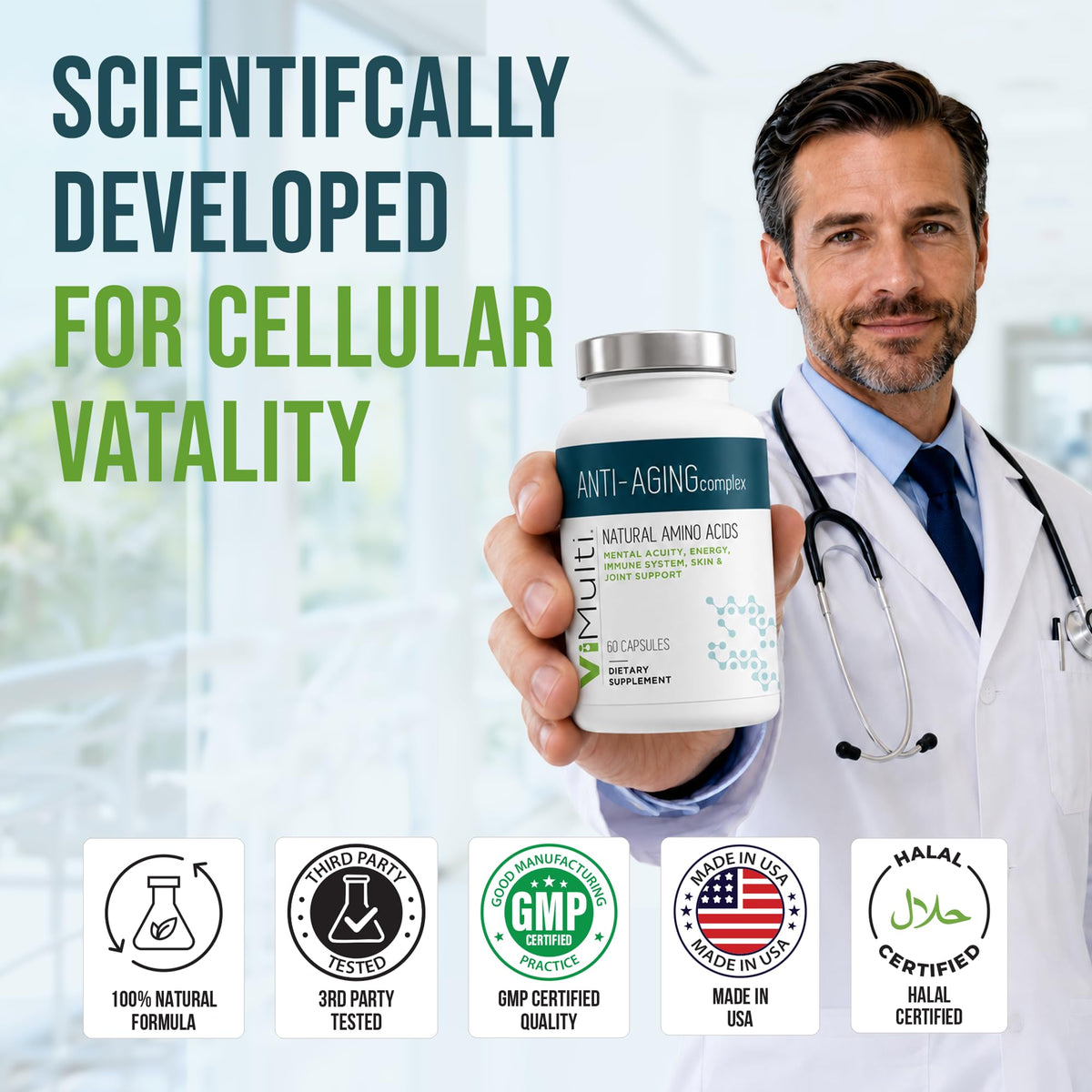 ViMulti Anti-Aging Complex Amino Acid - 60 Capsules - image 5