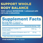 Nutrivein Berberine HCL 1200 mg - 120 Capsules - image 2