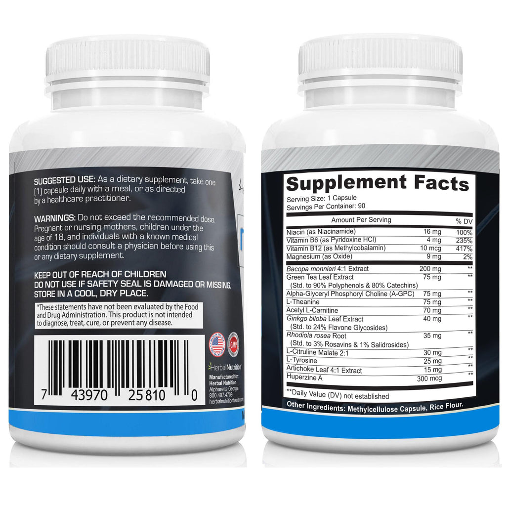 Herbal Nutrition NeuroShield Brain & Memory Supplement