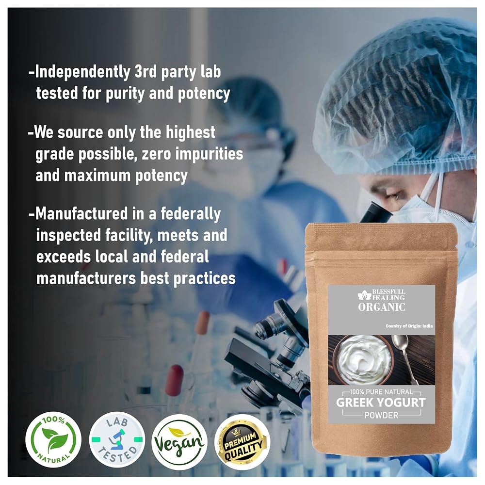 Blessfull Healing Organic Greek Yogurt Powder 100% Pure Natural 200