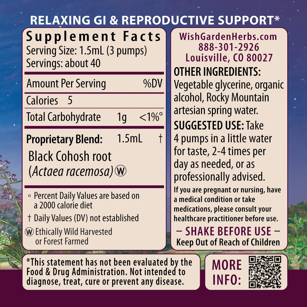 WishGarden Herbs Black Cohosh Root Tincture for Hot Flash Support - 2oz - image 2