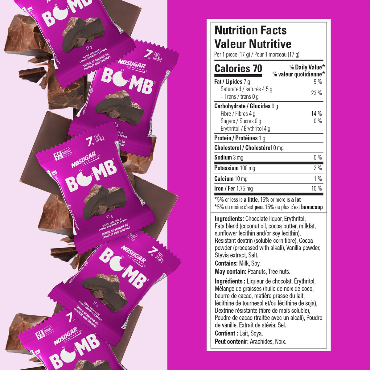 No Sugar Company Keto Cups Fudge Brownie - 60 Count - image 3
