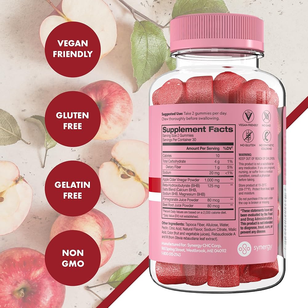 Flat Tummy Keto ACV Gummies with BHB Salts - 60 Count - image 2