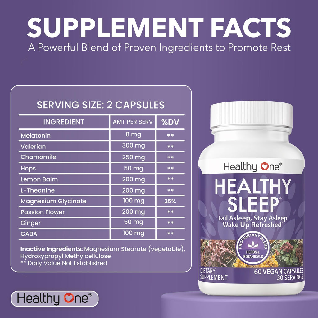 Healthy One Healthy Sleep 10-in-1 Sleep Formula - 60 Capsules - image 2