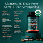 Etta Vita Lions Mane Mushroom Complex 11-in-1 - 90 Capsules - image 2