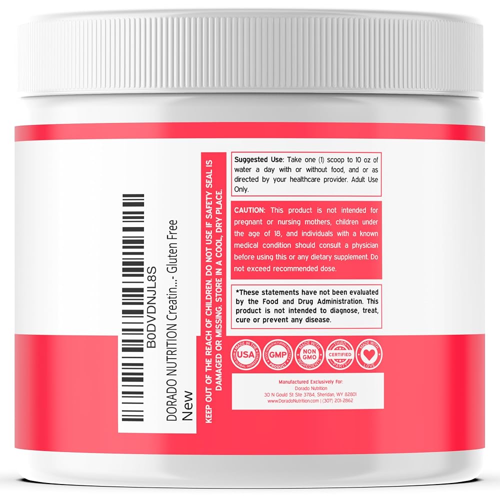 DORADO NUTRITION Creatine Monohydrate Powder with Collagen & BCAA - 30 Servings - image 3