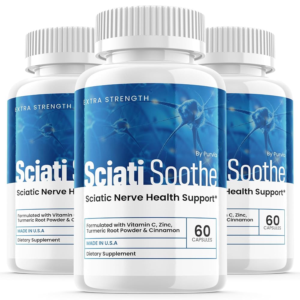 Purvia Sciatisoothe Nerve Health Support Capsules - 180 Capsules