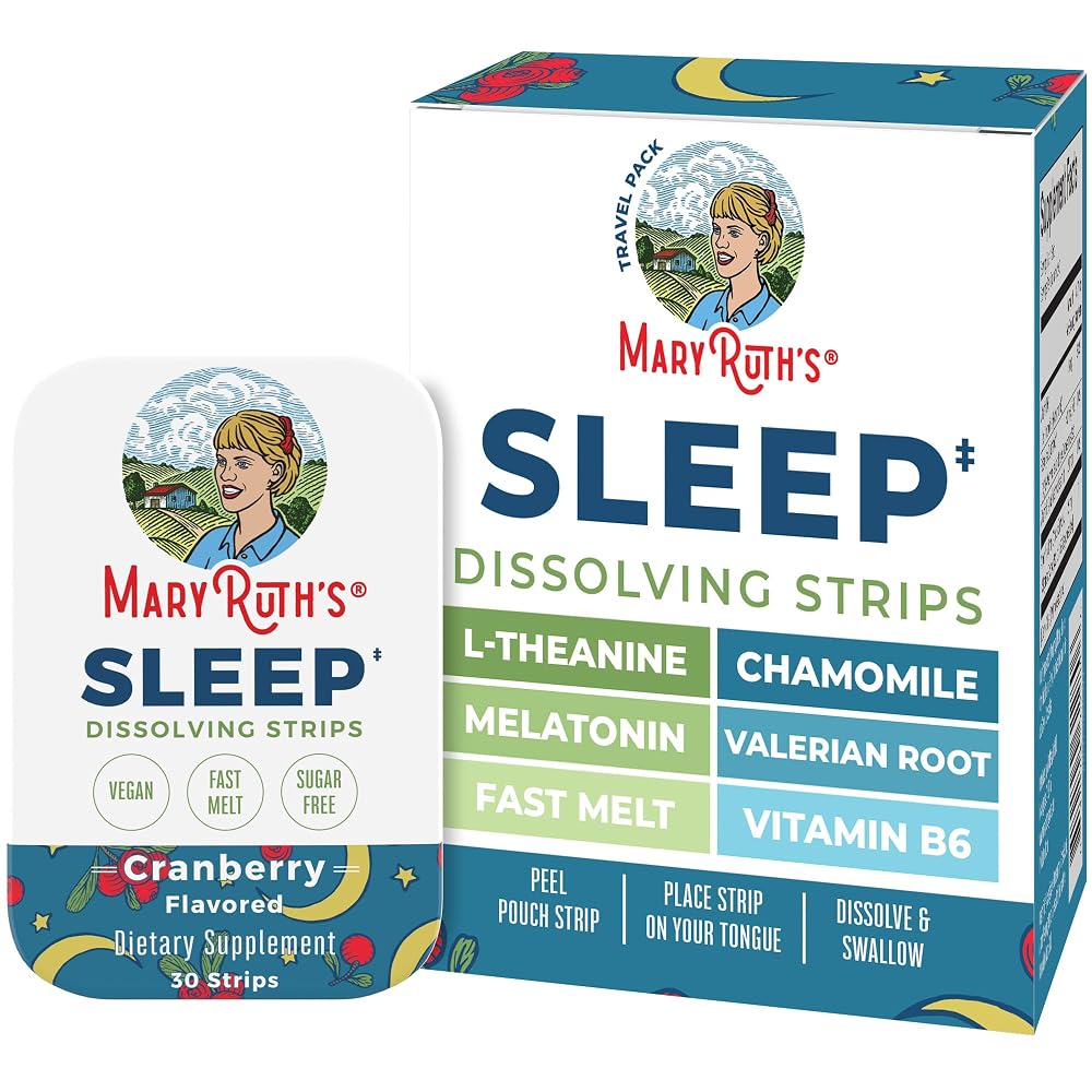 MaryRuth's Sleep Dissolving Strips with Melatonin - 30 Count