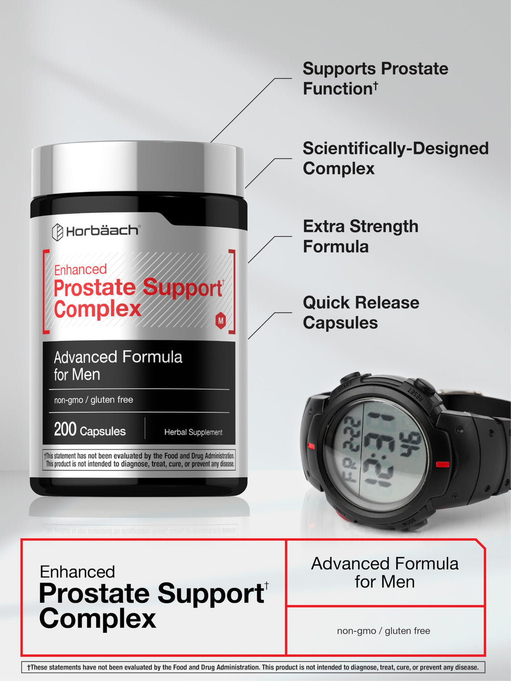 Horbäach Prostate Support Complex Herbal Supplement - 200 Capsules - image 4